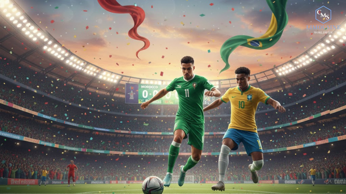 Luxury black car transporting fans to MetLife Stadium for the Morocco vs Brazil 2026 World Cup match