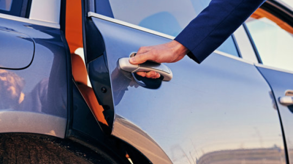 Luxury black car providing long-distance travel from New York to Boston