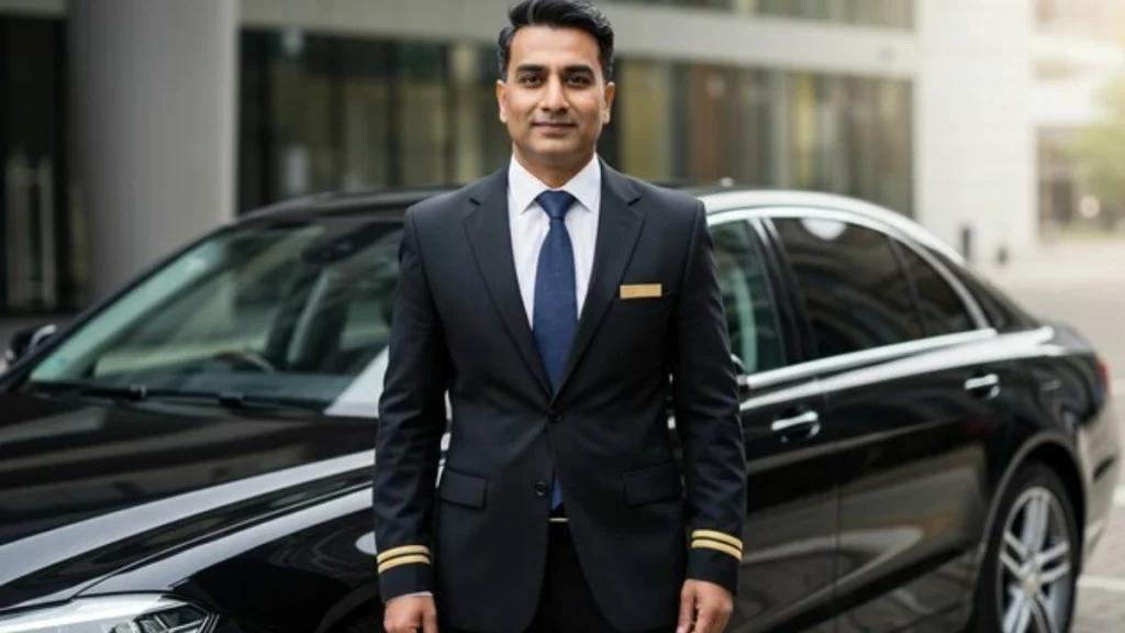 Luxury limo service from Newark Airport to New York City with professional chauffeur