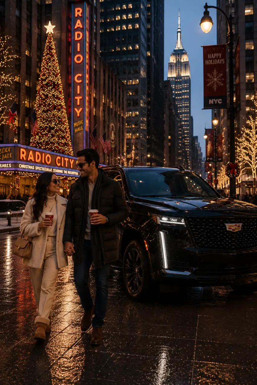 Seasonal sightseeing experience with NYC Holiday Lights Tour by Limousine