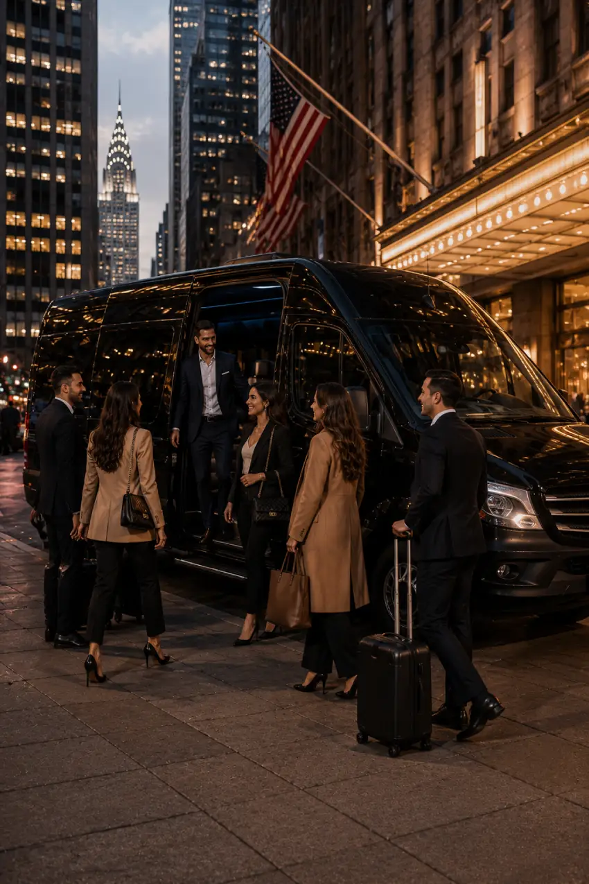 Corporate team travel supported by Executive Transportation Group New York