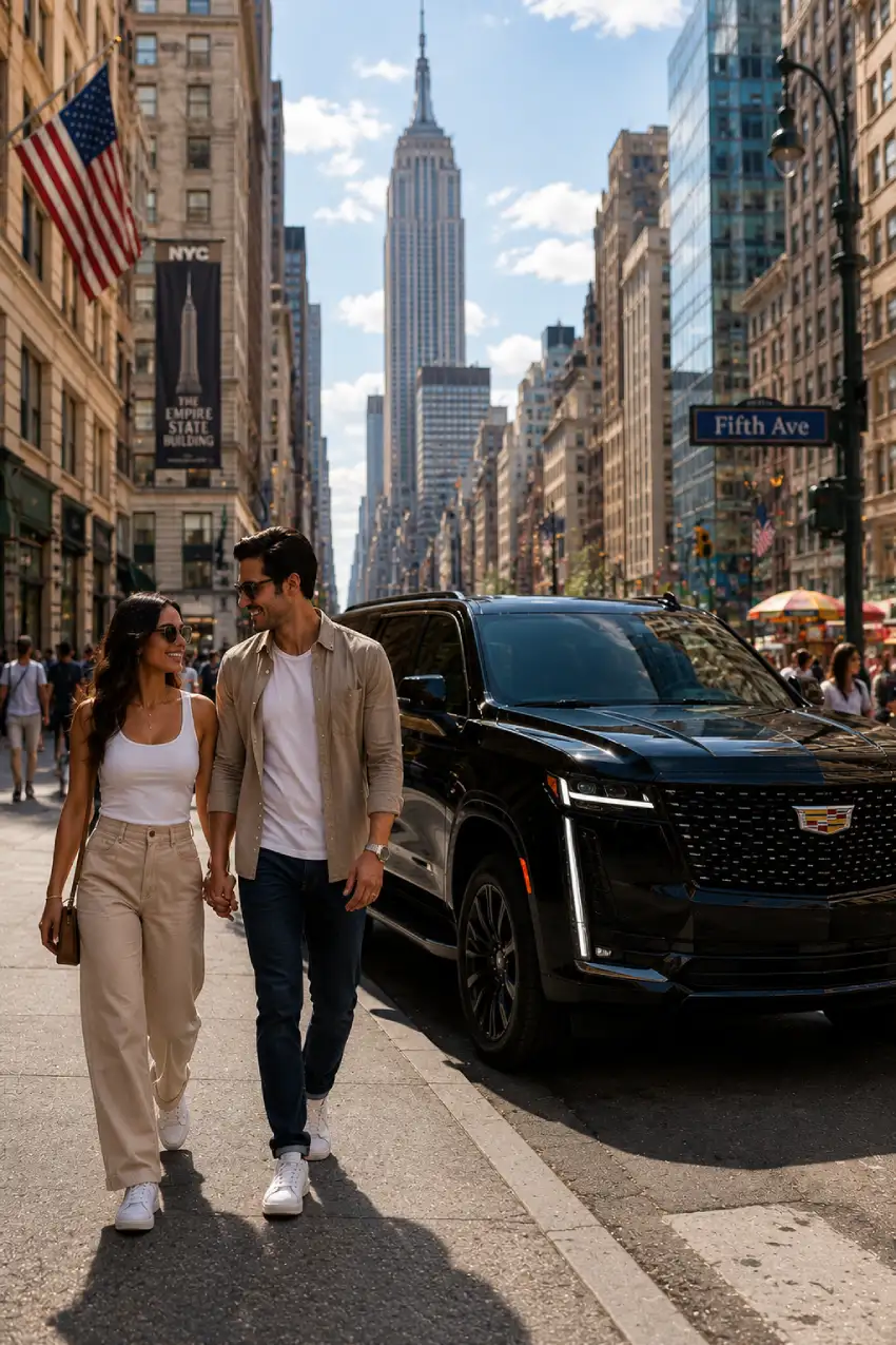 Exploring iconic landmarks during a Limousine New York City Tour